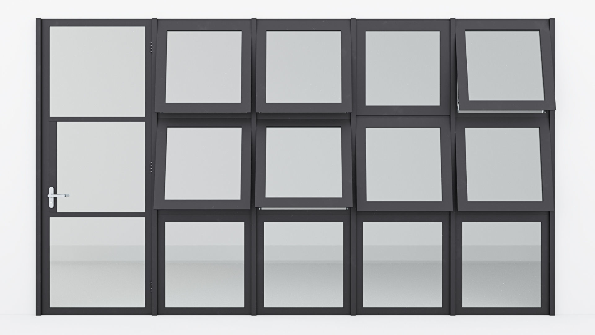 Aluminium door 15 3D model_1