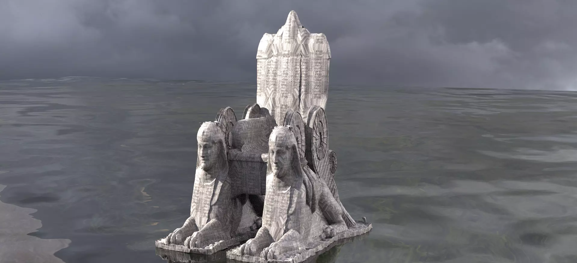 Egyptian Throne 1 3D model