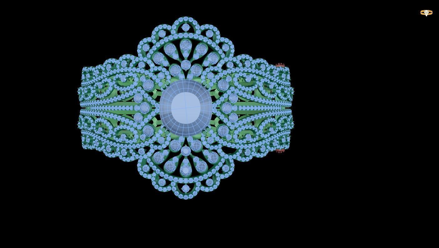 bracelet ring 3D print model_1