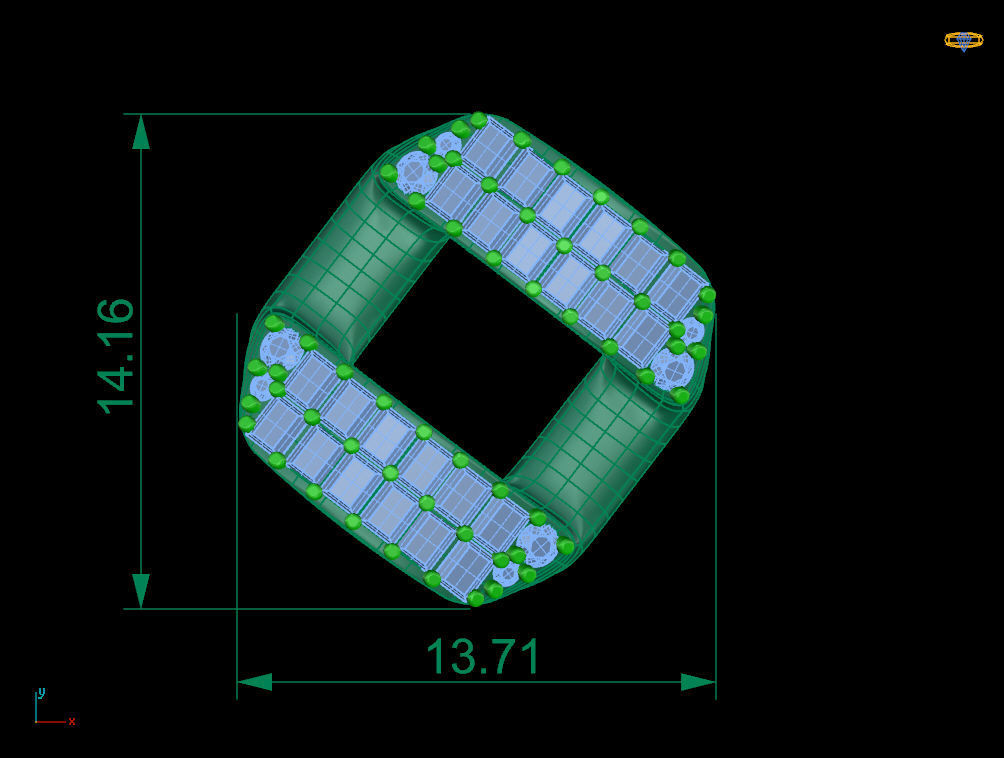 cubic chain with baguettes 3D print model_9