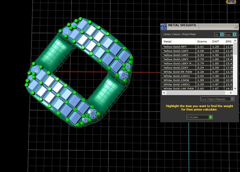 cubic chain with baguettes 3D print model_10