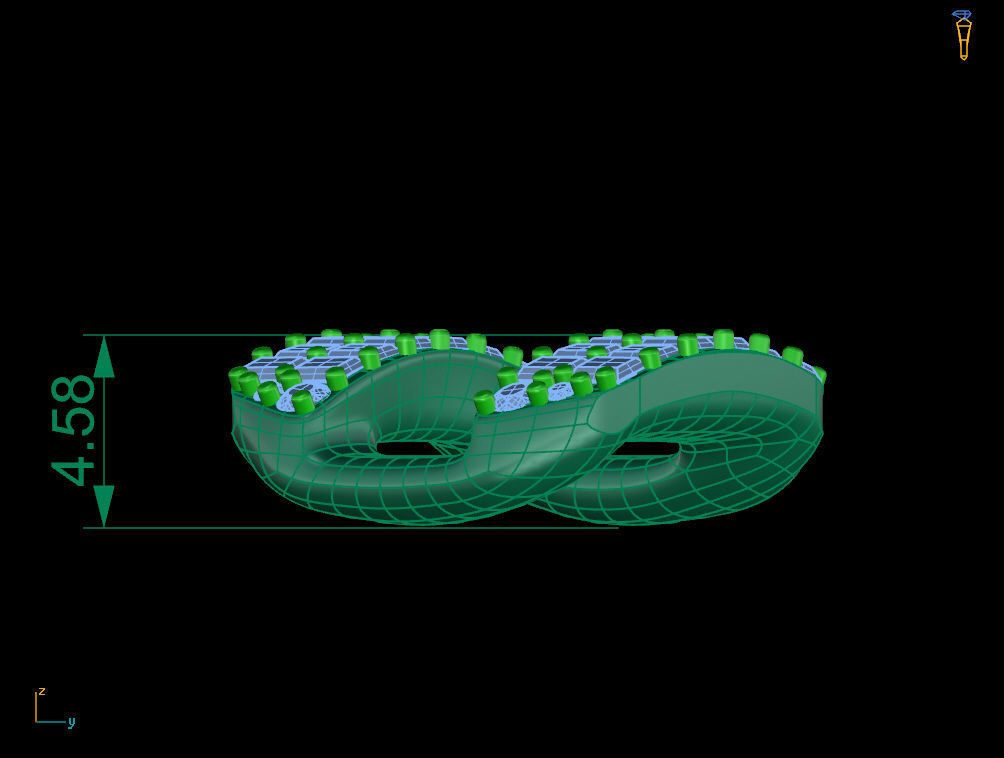 cubic chain with baguettes 3D print model_8