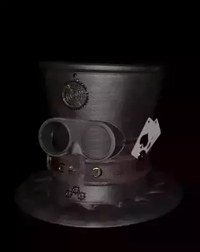 Steampunk Hat old style card