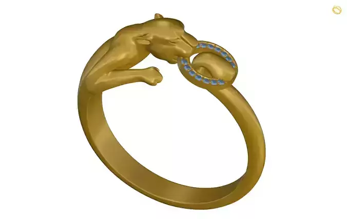 bracelet egyptian panther ring