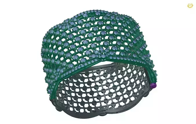 bracelet beaded ring with crystals