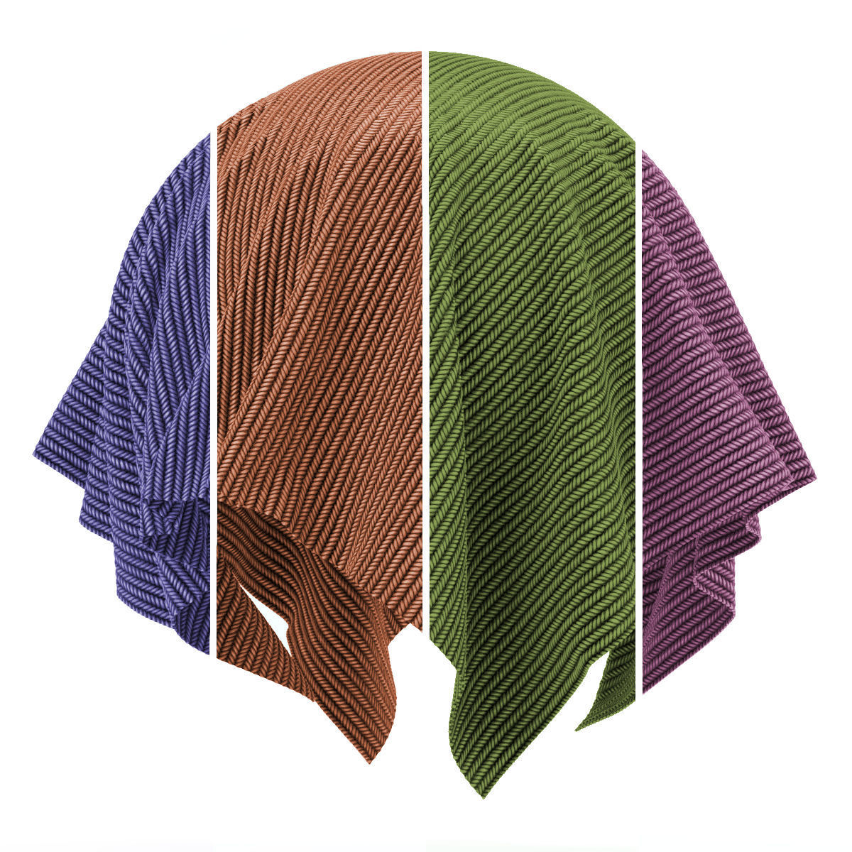 Textures set  of Knitted vintage blanket fabric 5 textures Texture_9