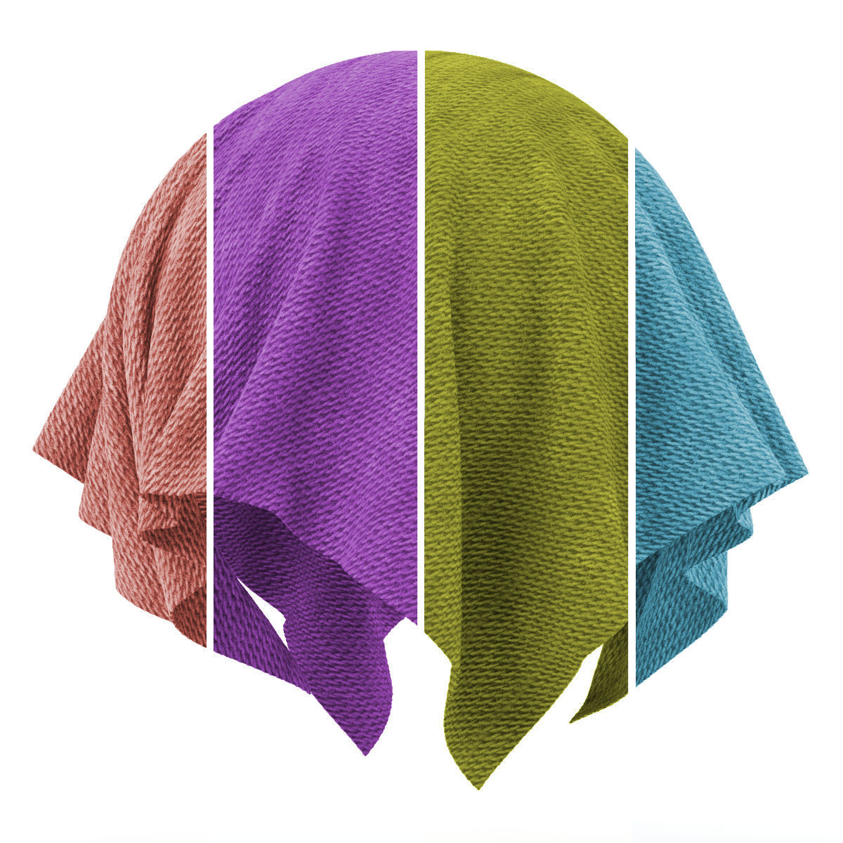 Textures set  of Knitted vintage blanket fabric 5 textures Texture_4