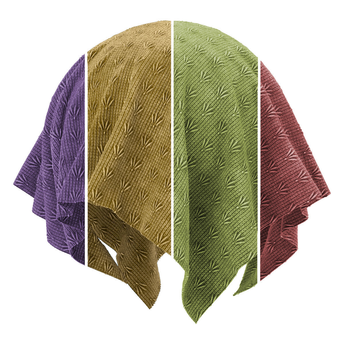 Textures set  of Knitted vintage blanket fabric 5 textures Texture_7