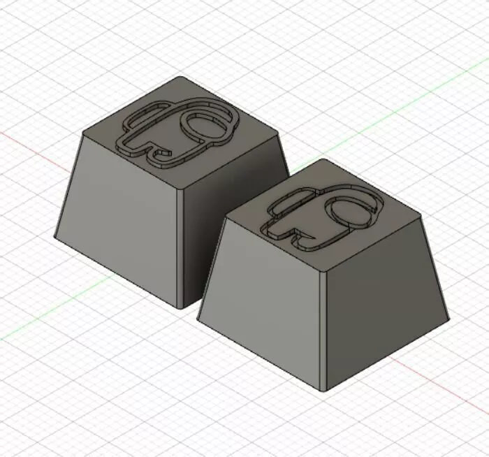 Among us imposter keycap 3D print 3D print model