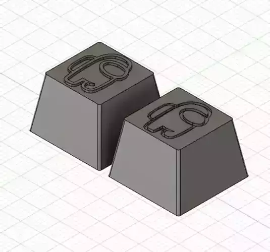 Among us imposter keycap 3D print