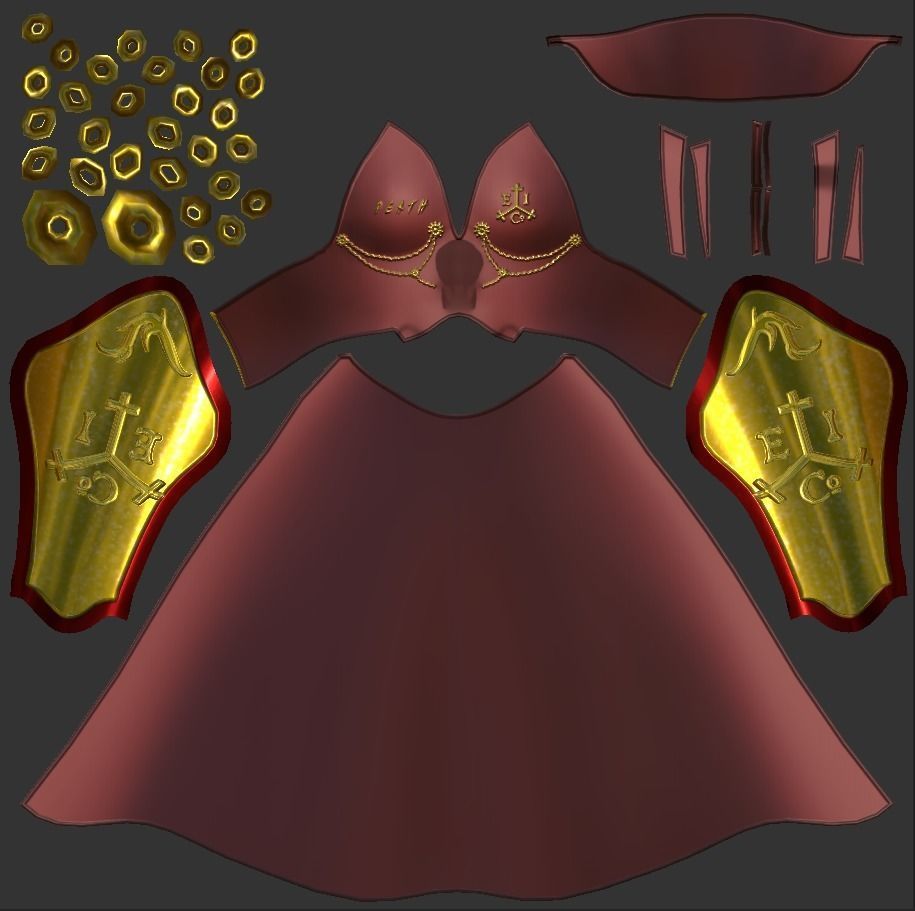 Female Scythe Demon - 3D game ready character Low-poly 3D model_14