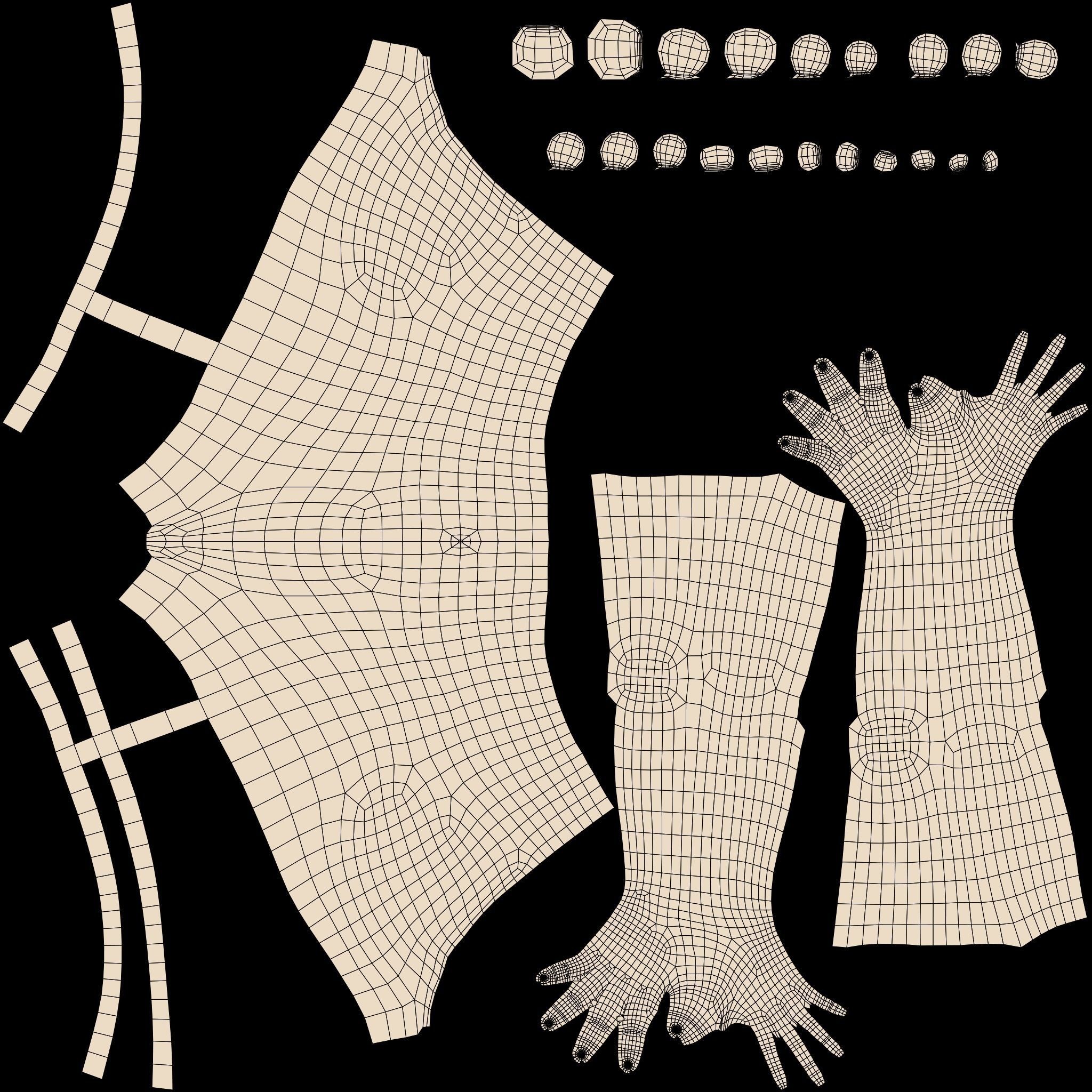 Female Scythe Demon - 3D game ready character Low-poly 3D model_12