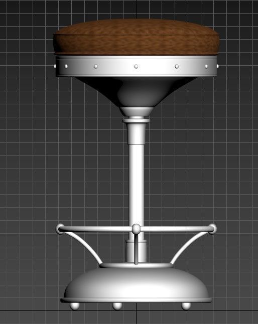 Bar Chair 3D model_4