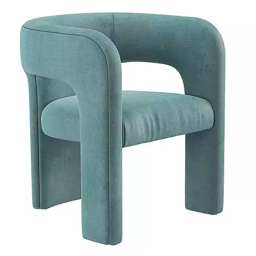 Dunloe Chair Soho Home 3D model 7