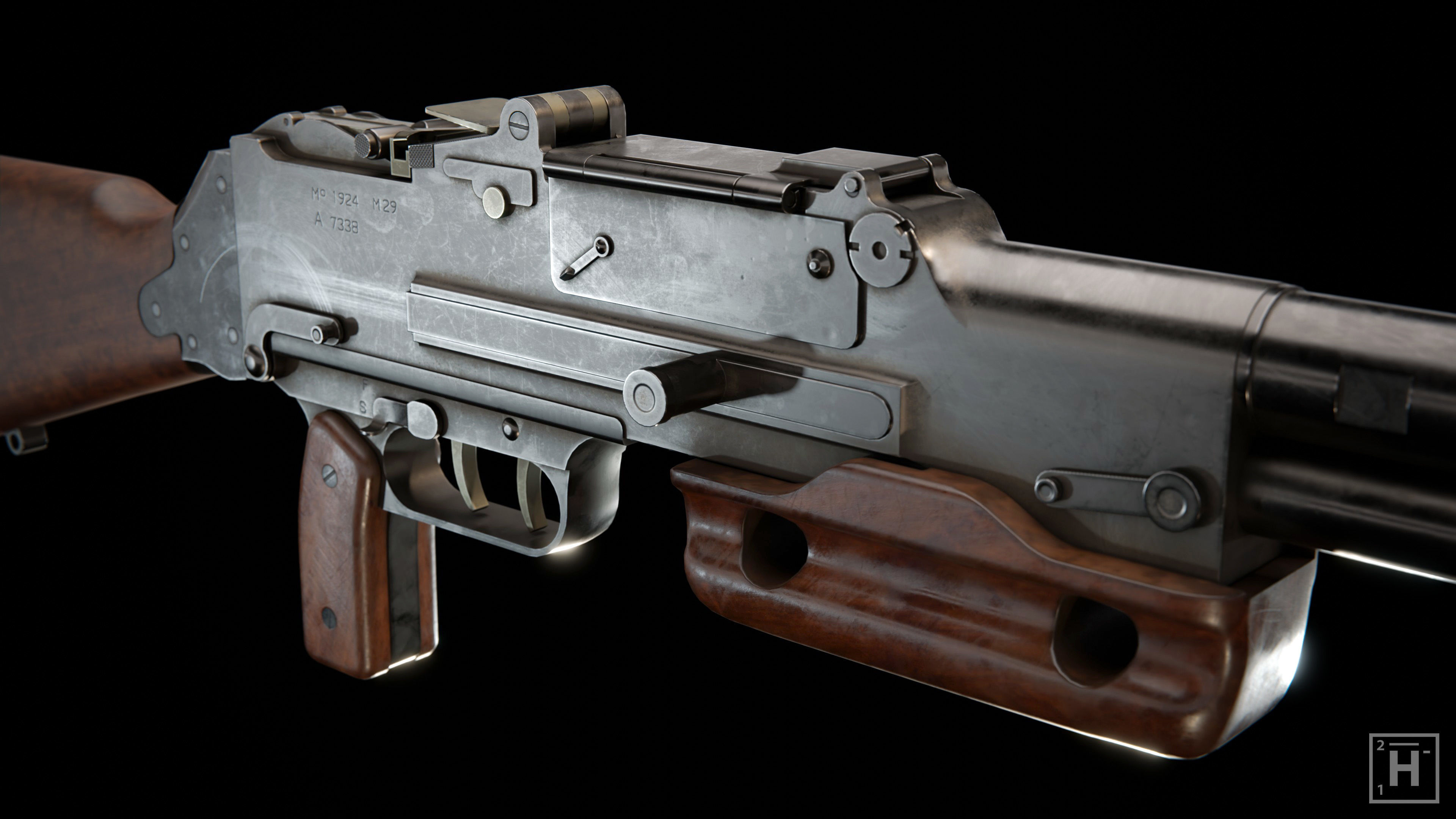 Chatellerault FM M24-29 Low-poly 3D model_5