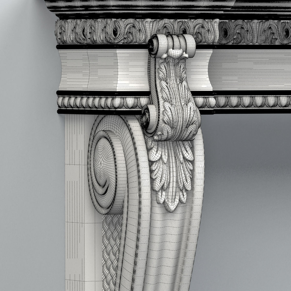 Fireplace 001 3D model_5