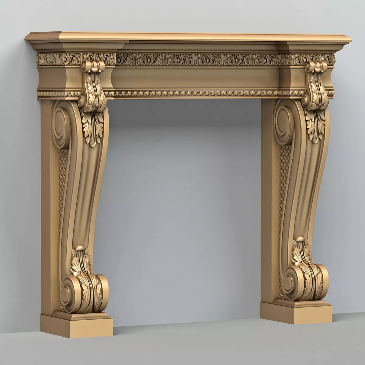 Fireplace 001 3D model_0