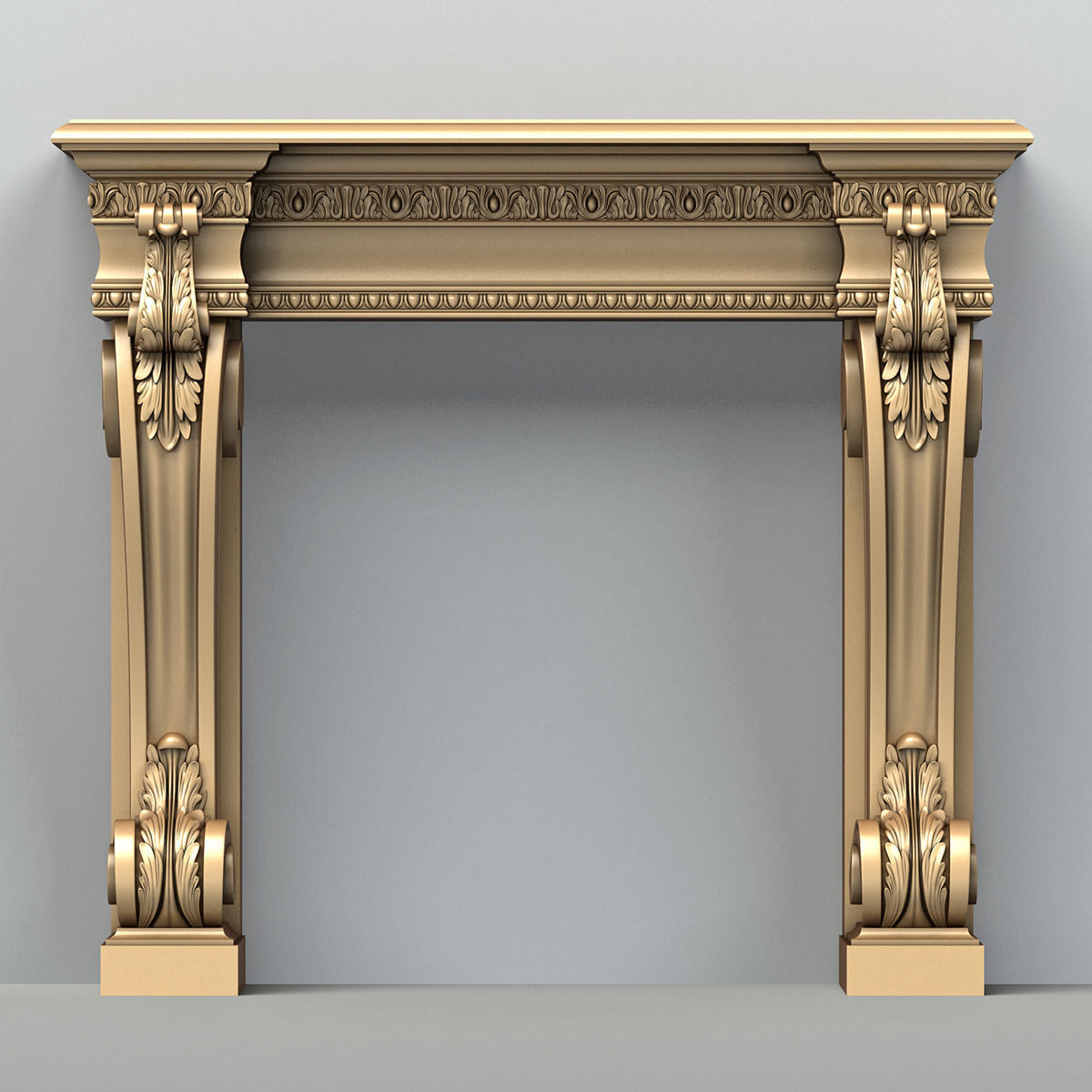 Fireplace 001 3D model_1