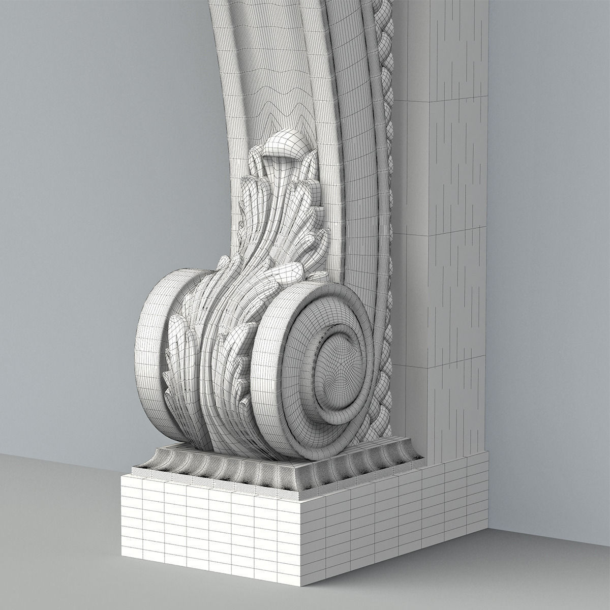 Fireplace 001 3D model_6