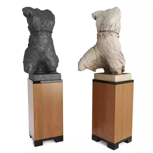 Roman woman torso sculpture Low-poly 3D model