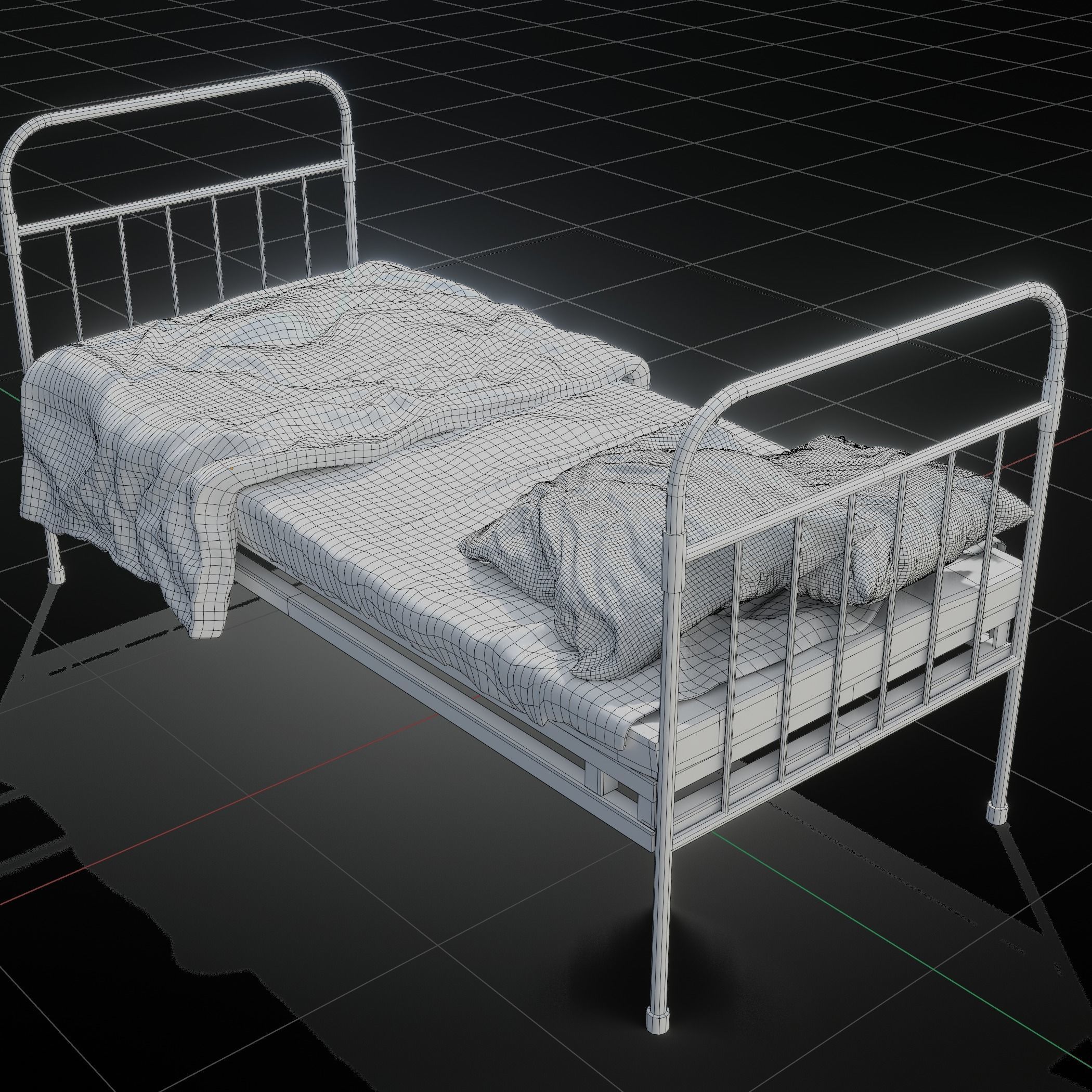 Bunk Bed model 3D model_4