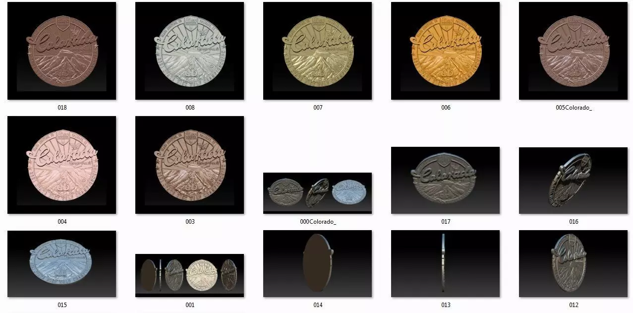 Collection 10 golden dragon 3D print model_0