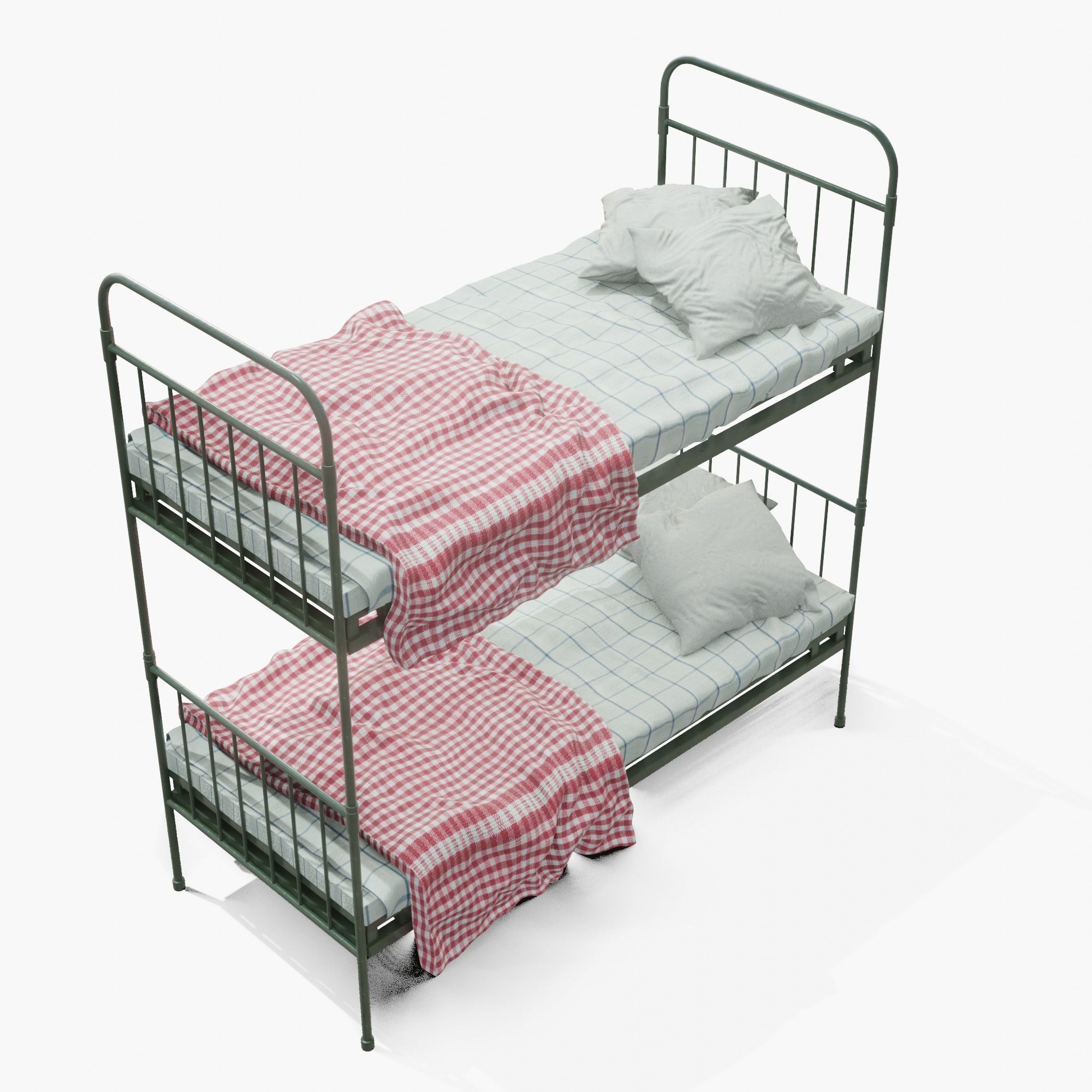 Old Metal Bunk 3D 3D model_1