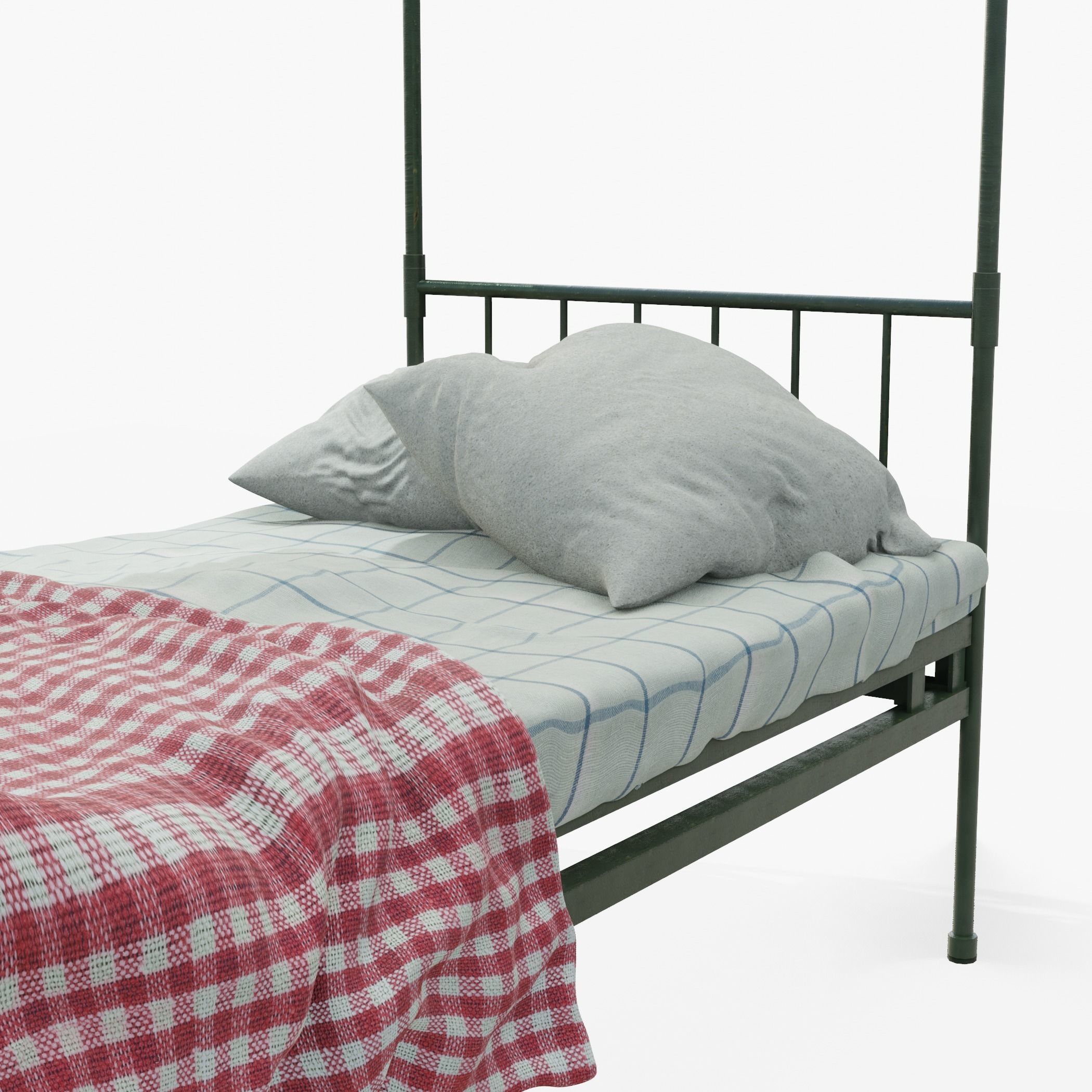 Old Metal Bunk 3D 3D model_7