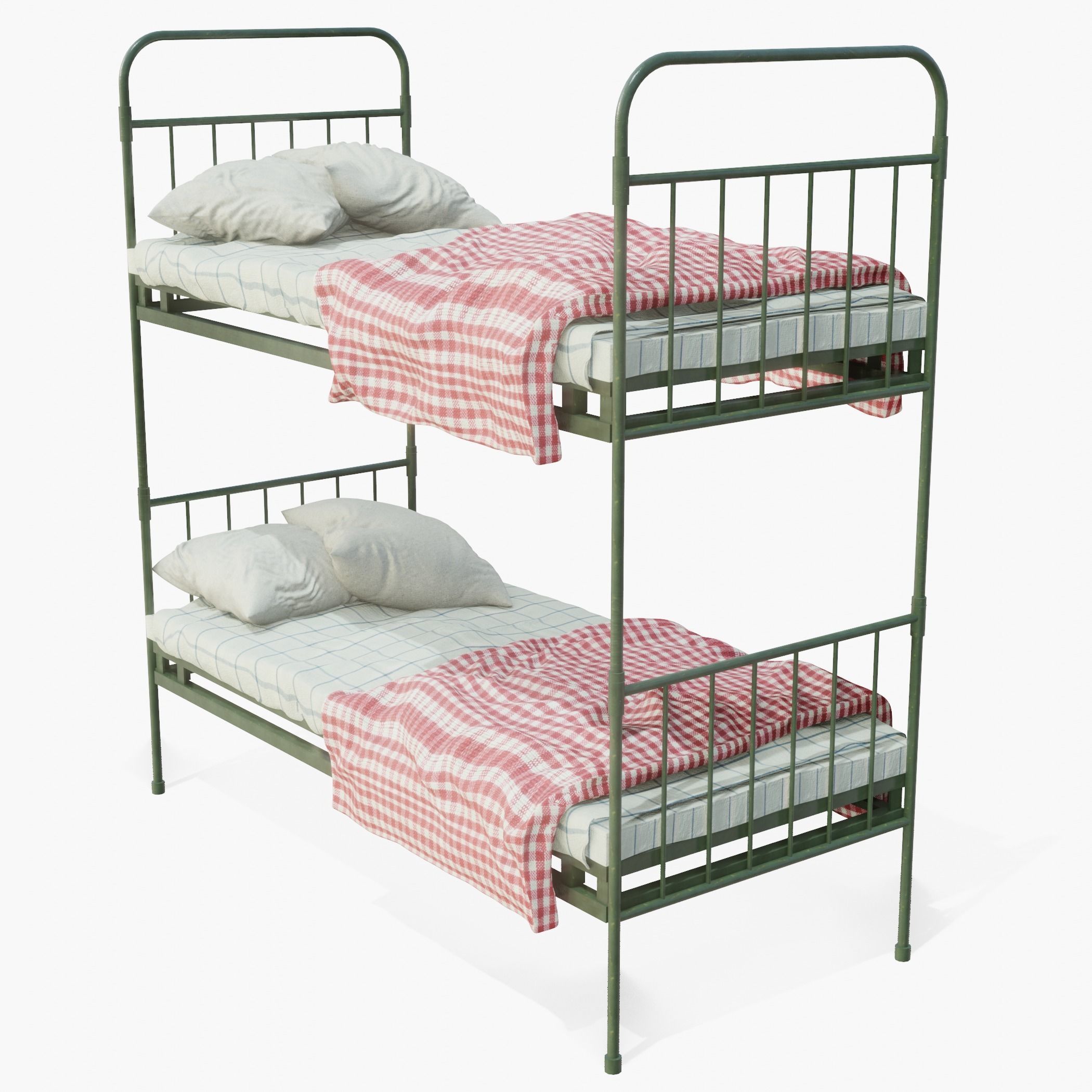 Old Metal Bunk 3D 3D model_4