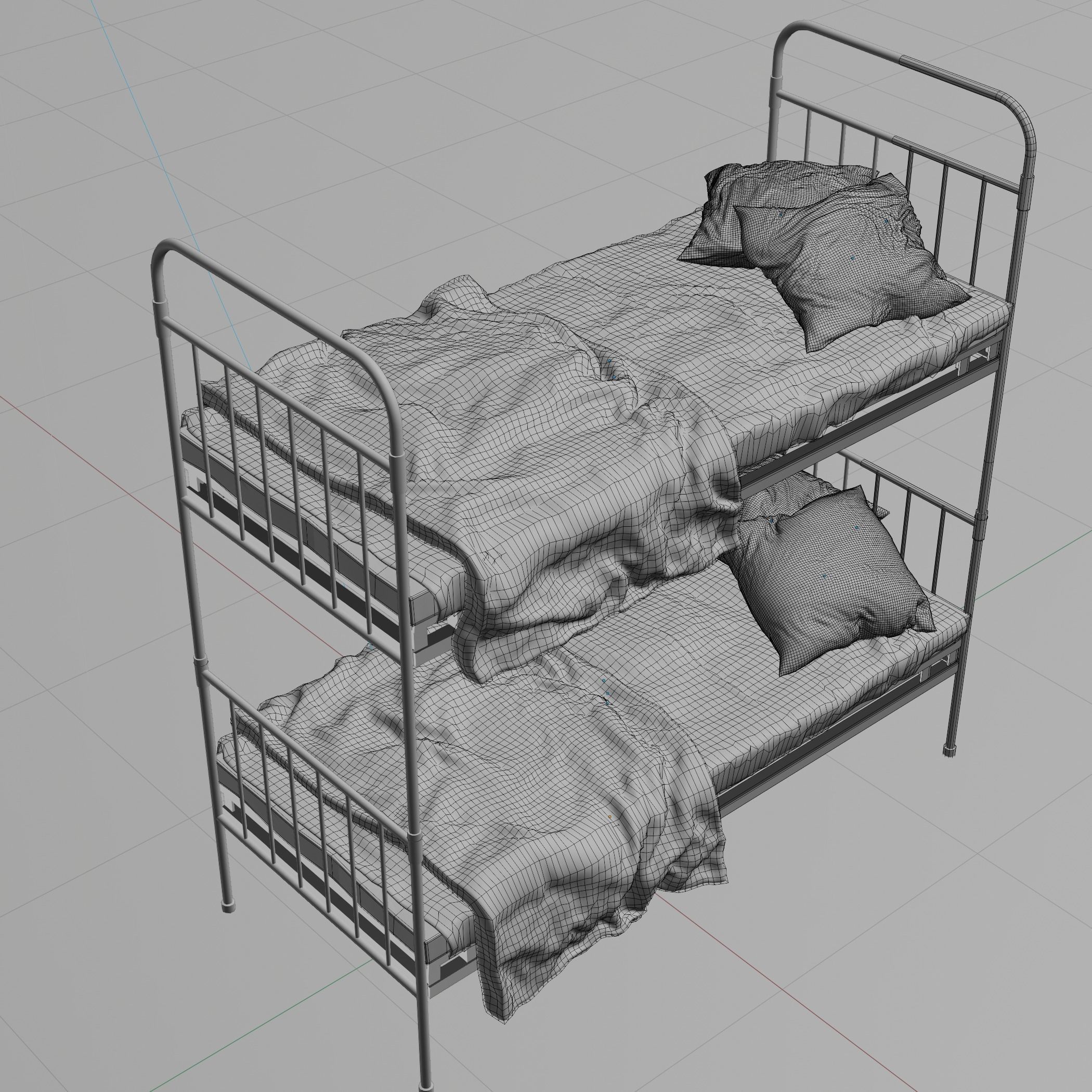 Old Metal Bunk 3D 3D model_10