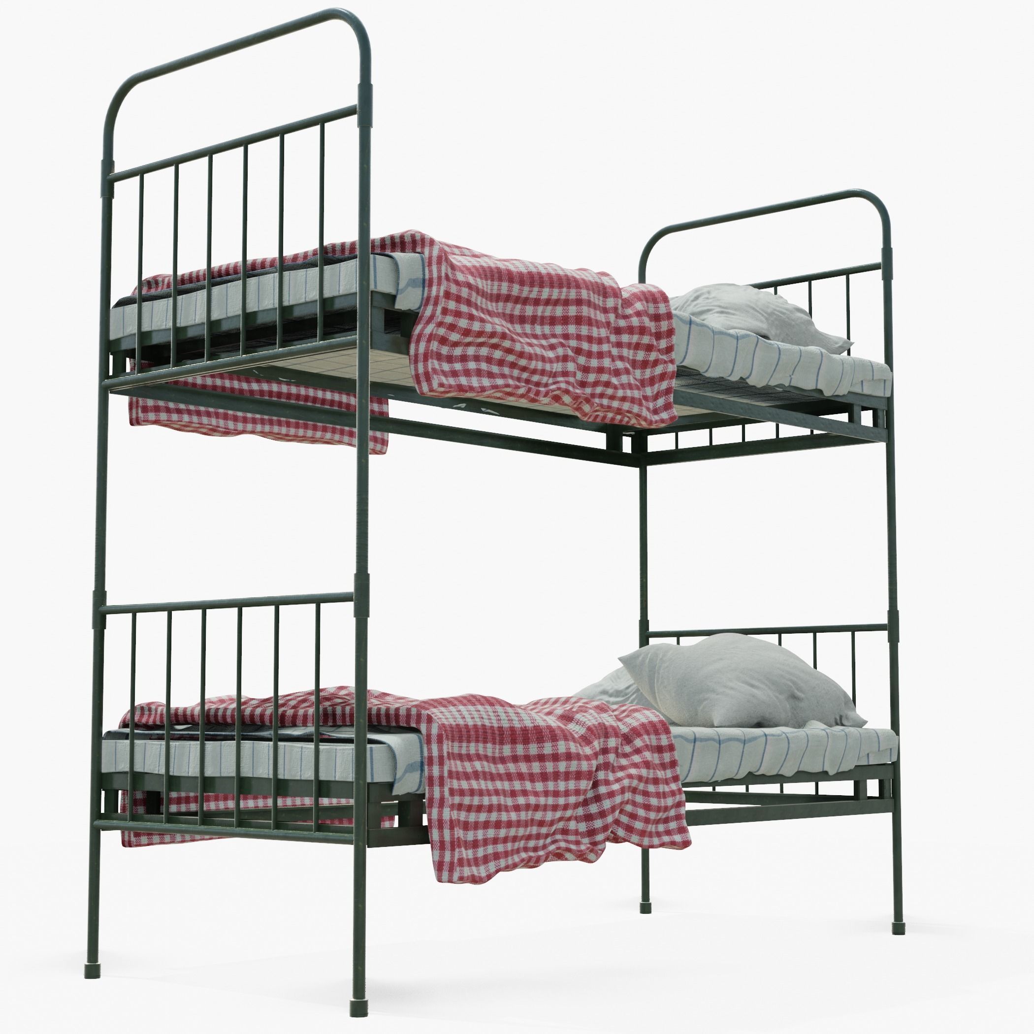 Old Metal Bunk 3D 3D model_5