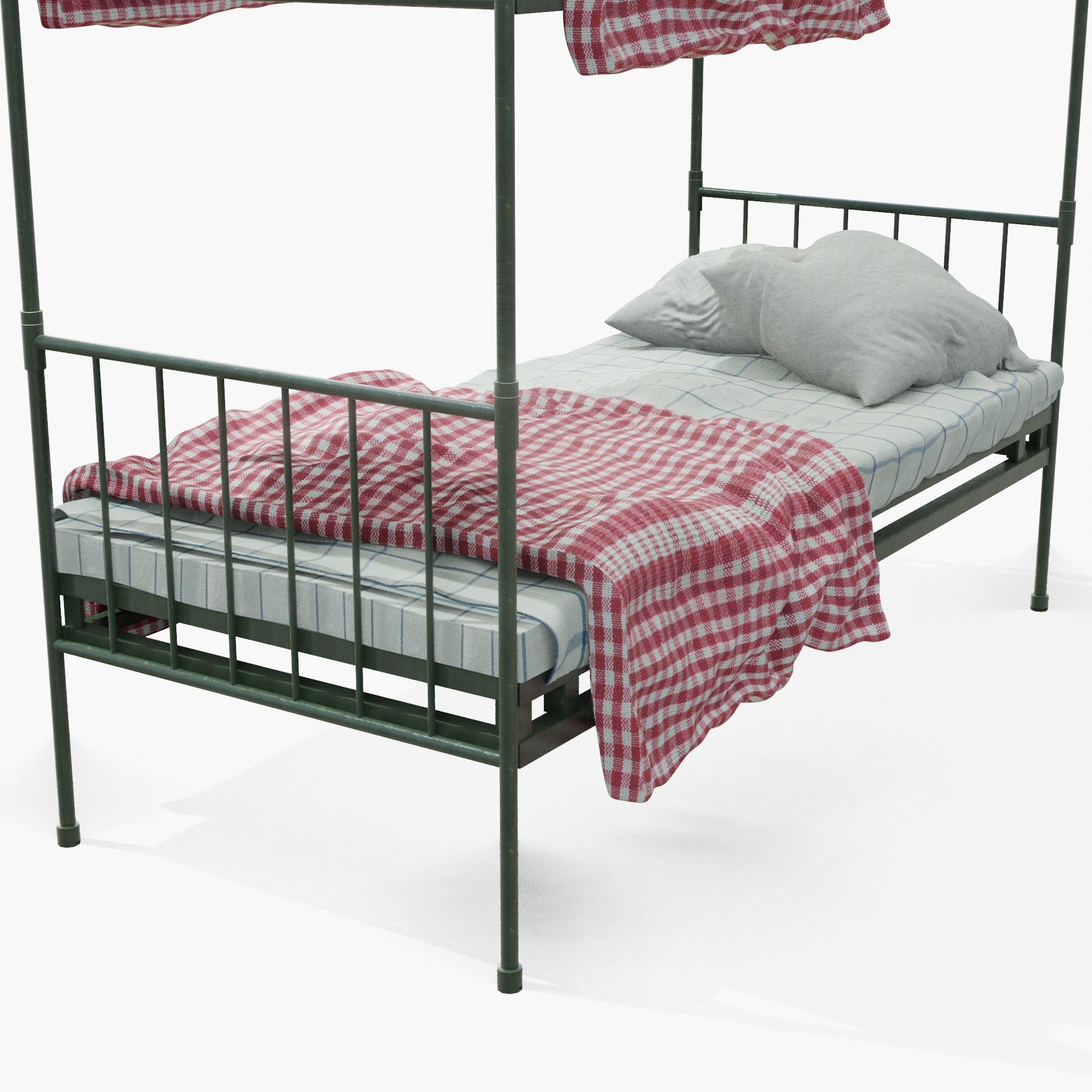 Old Metal Bunk 3D 3D model_8
