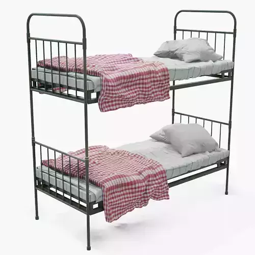 Old Metal Bunk 3D 3D model
