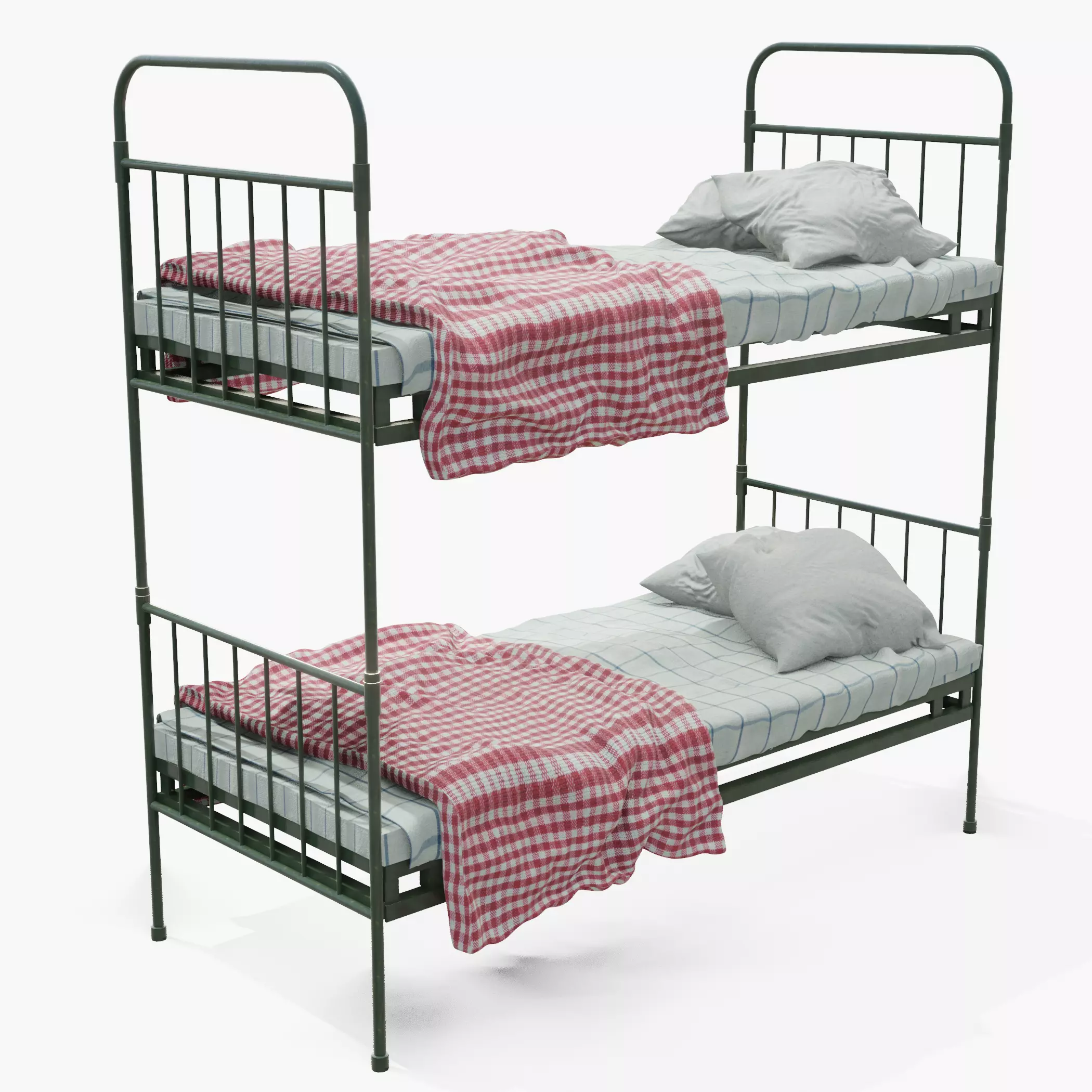 Old Metal Bunk 3D 3D model_0
