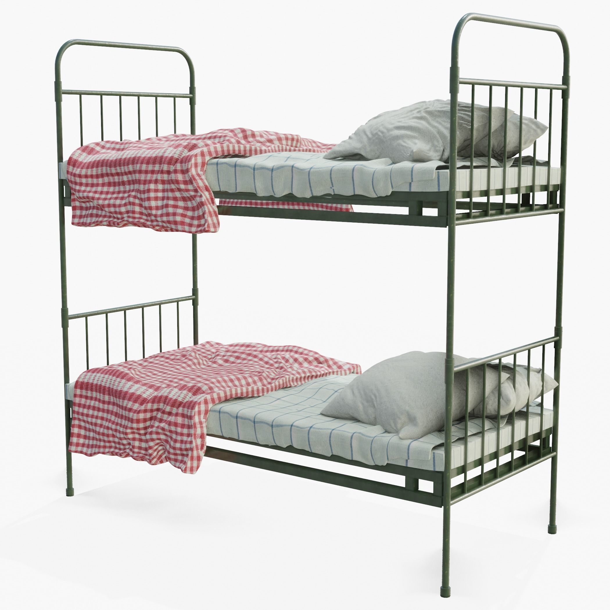 Old Metal Bunk 3D 3D model_2