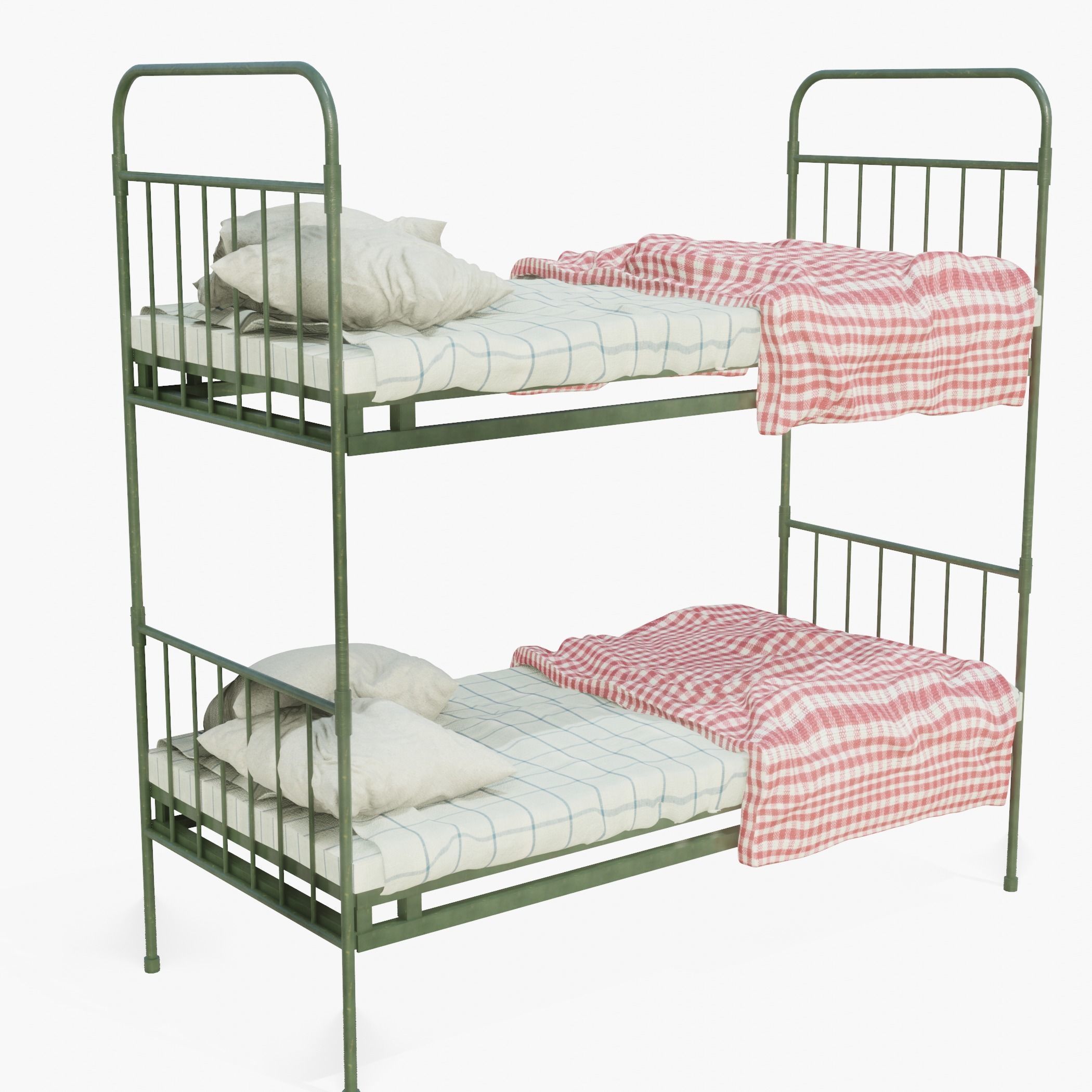 Old Metal Bunk 3D 3D model_9