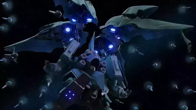 bb kshatriya gundam with rig mobile suits