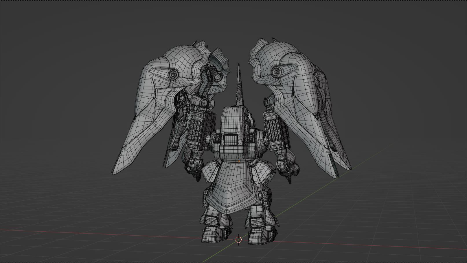 bb kshatriya gundam with rig mobile suits 3D model_3