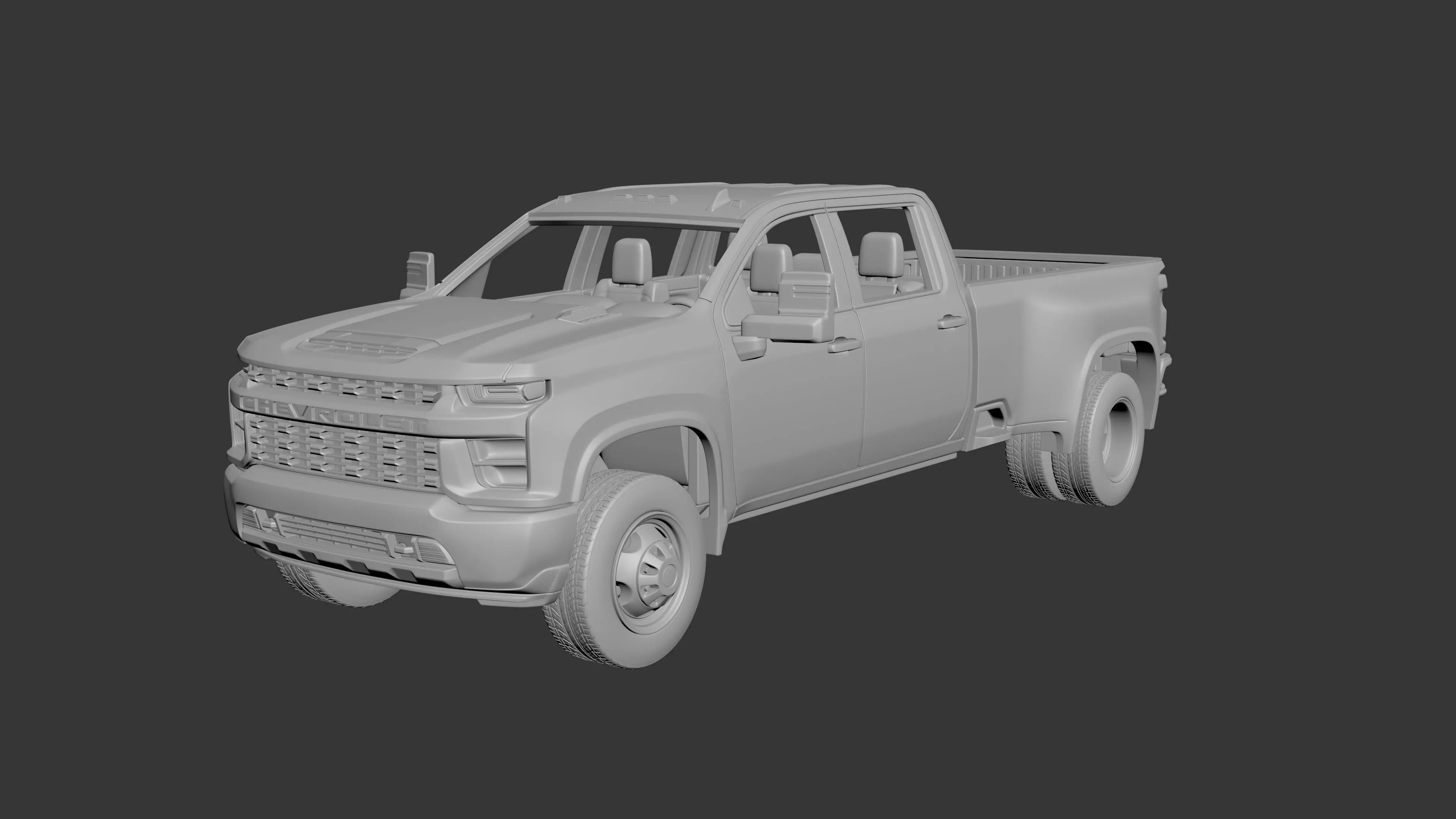 Chevrolet Silverado Dually 3500 2022 3D print model_0