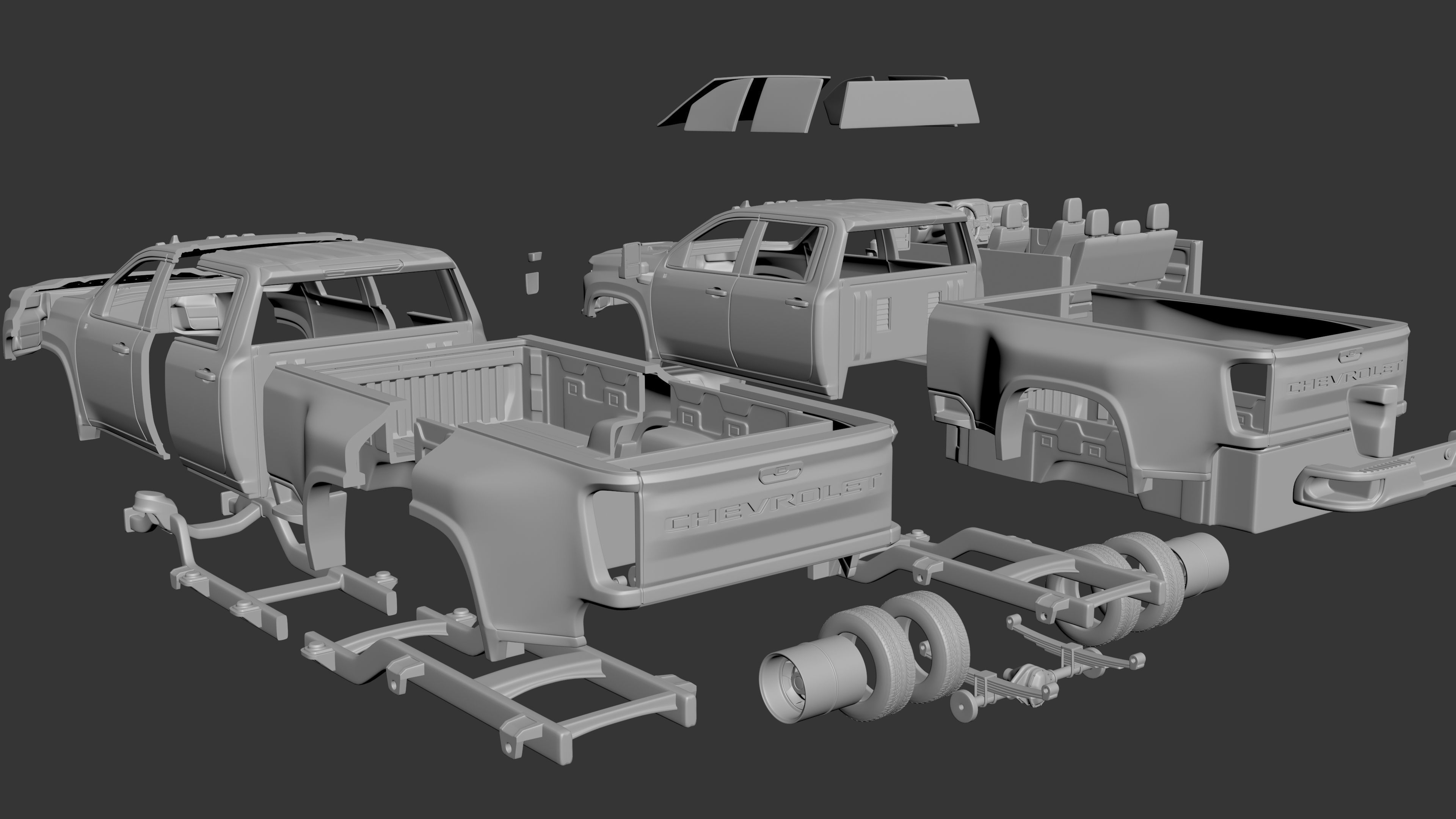Chevrolet Silverado Dually 3500 2022 3D print model_9