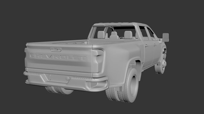 Chevrolet Silverado Dually 3500 2022 3D print model 5