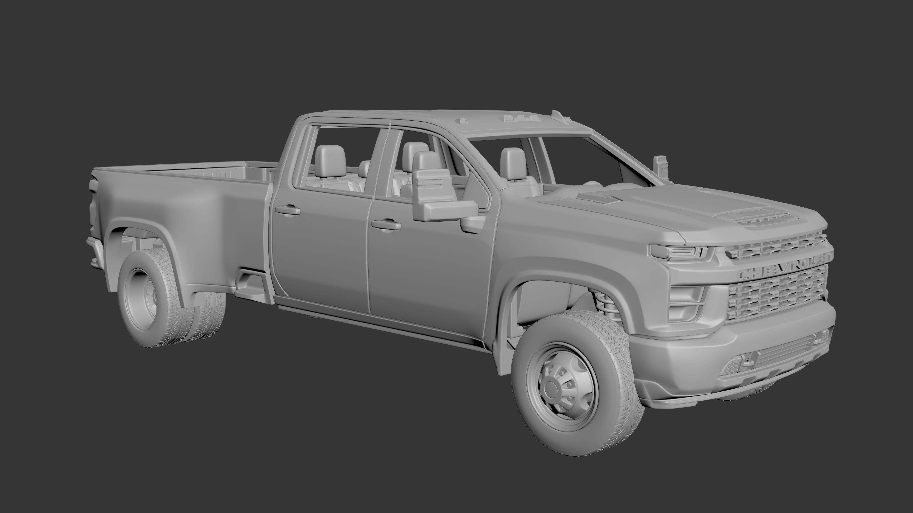 Chevrolet Silverado Dually 3500 2022 3D print model_6