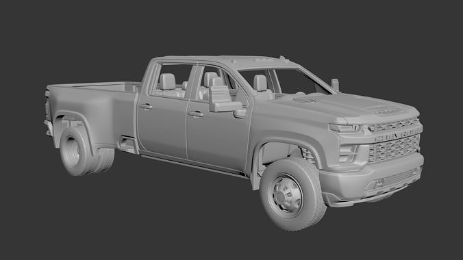 Chevrolet Silverado Dually 3500 2022 3D print model 7