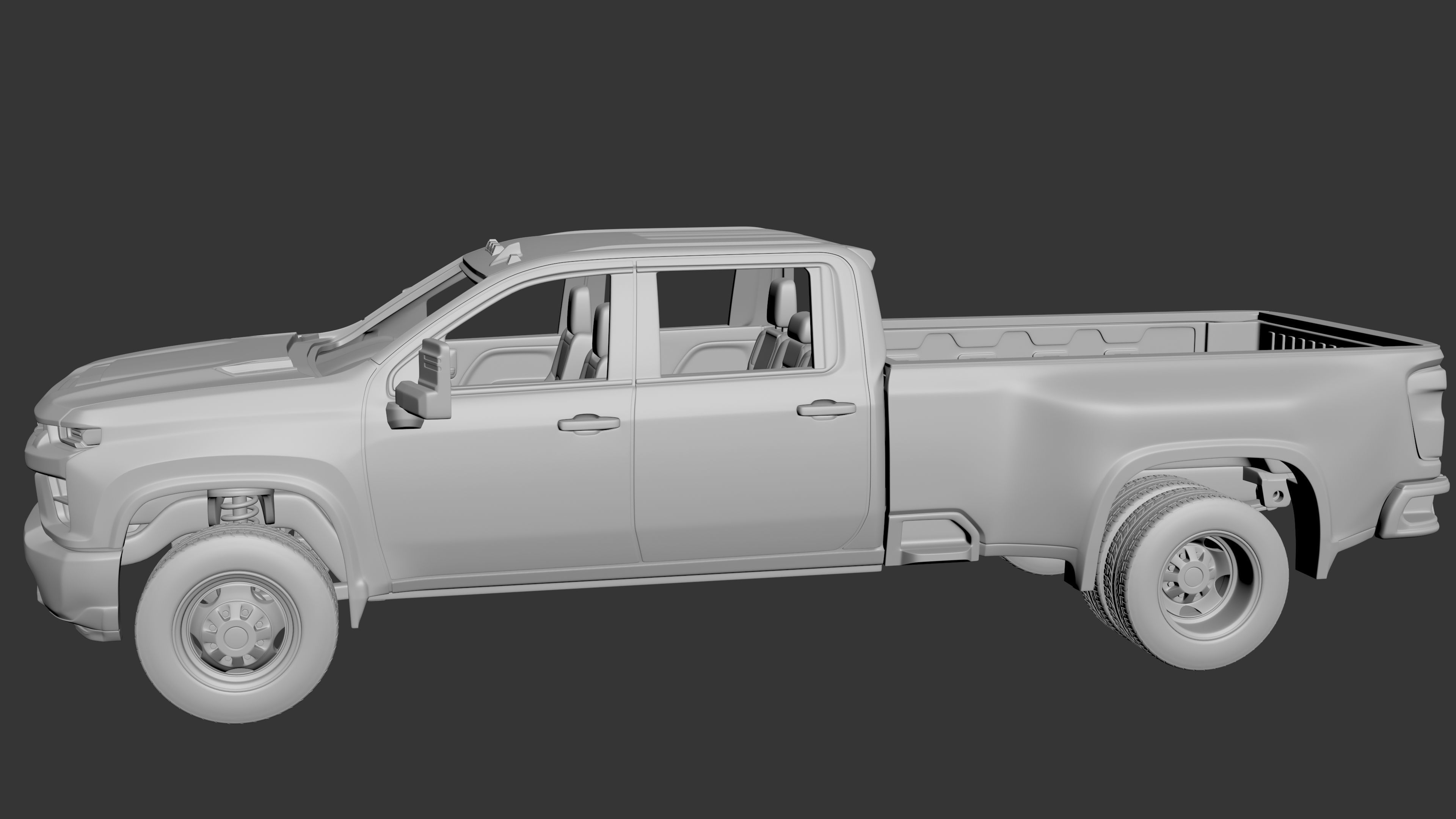 Chevrolet Silverado Dually 3500 2022 3D print model_1