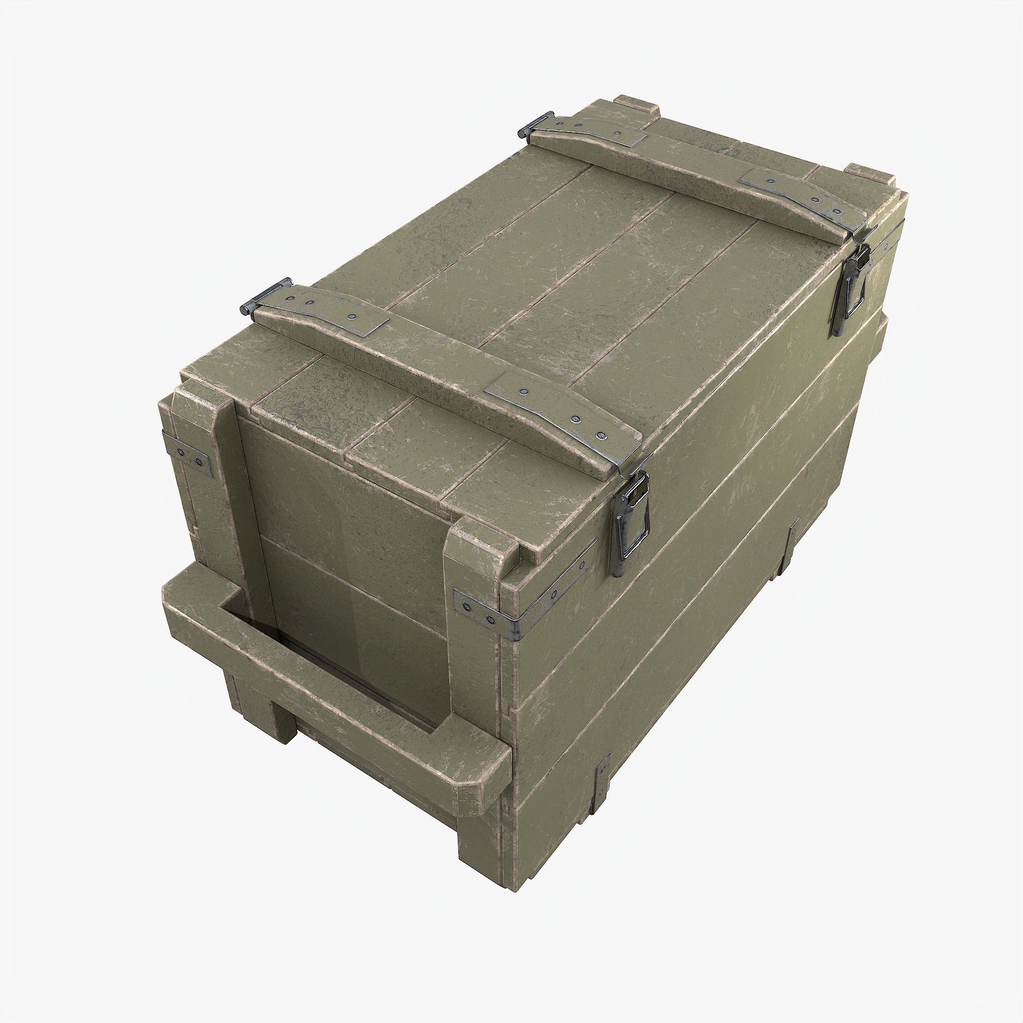 Military Crate 01 3D model Low-poly 3D model_7
