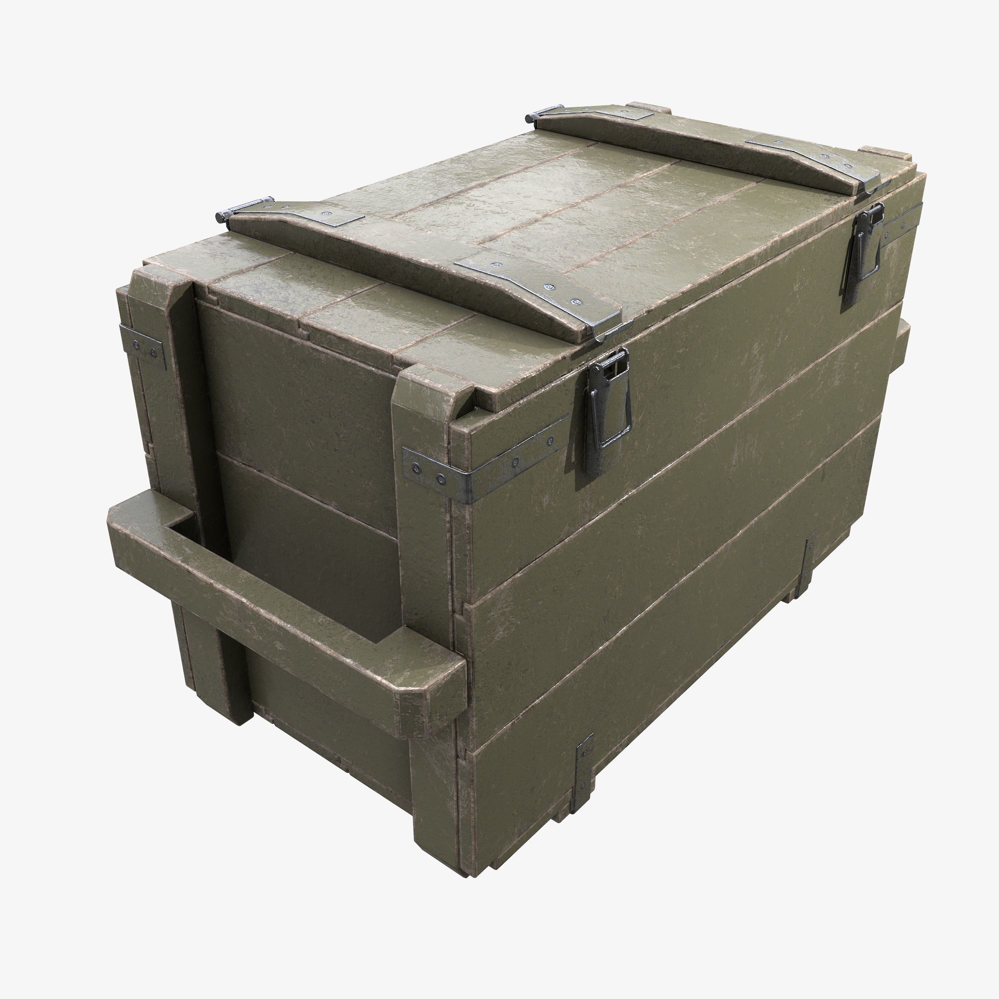 Military Crate 01 3D model Low-poly 3D model_3