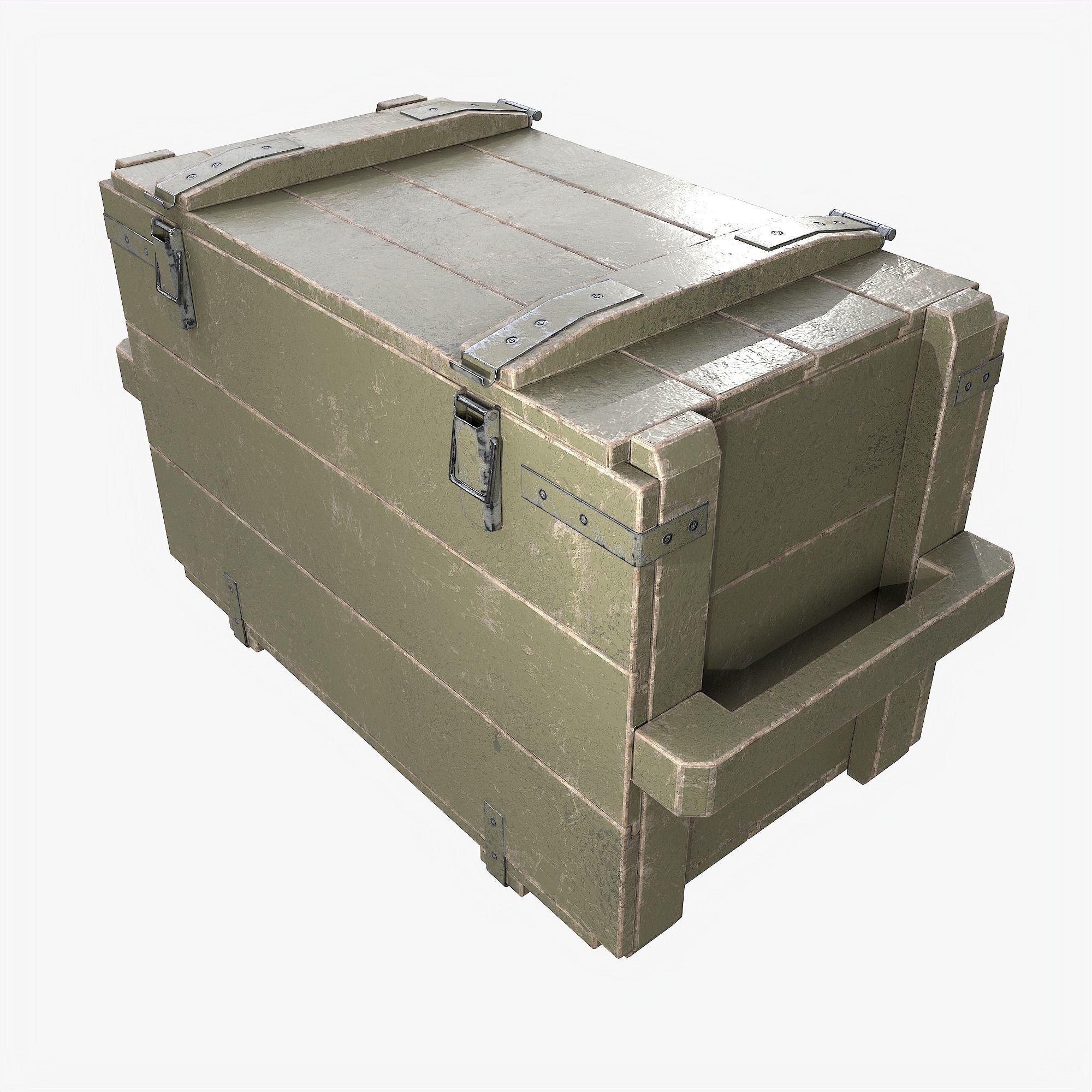 Military Crate 01 3D model Low-poly 3D model_5