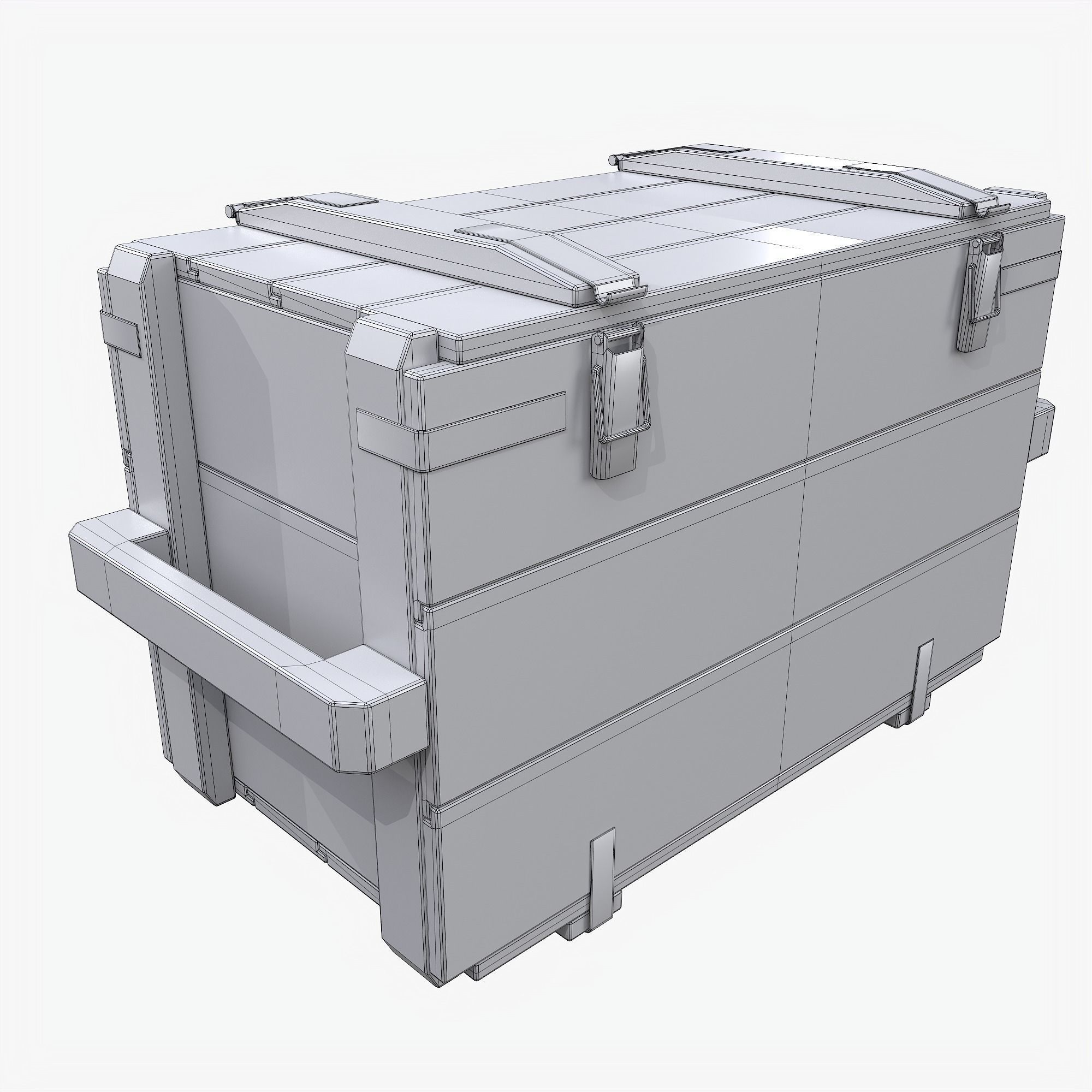 Military Crate 01 3D model Low-poly 3D model_11