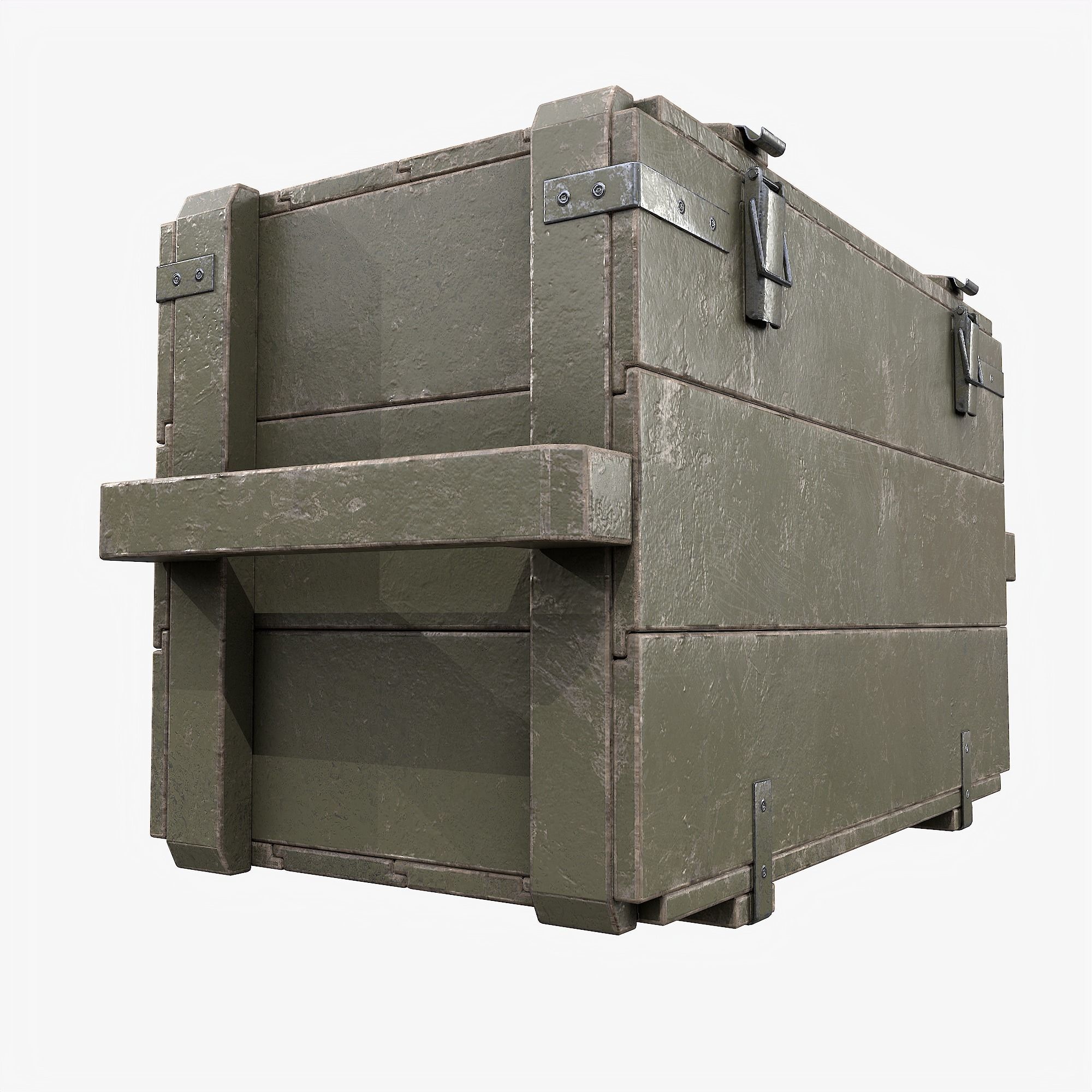 Military Crate 01 3D model Low-poly 3D model_8