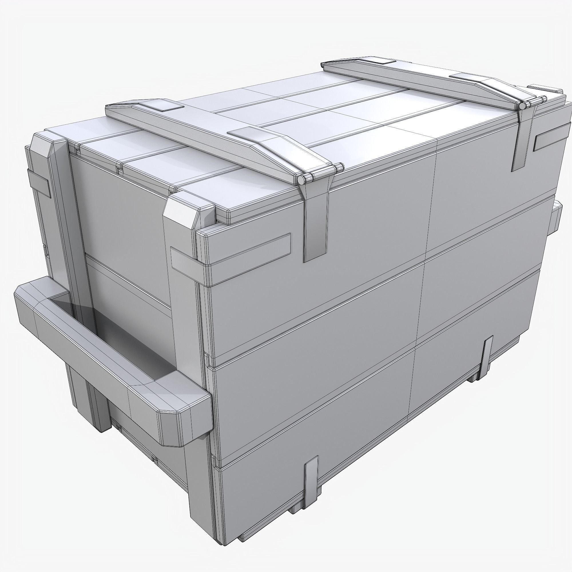 Military Crate 01 3D model Low-poly 3D model_10